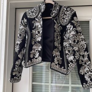 Seta apparel matador jacket in silver and black
